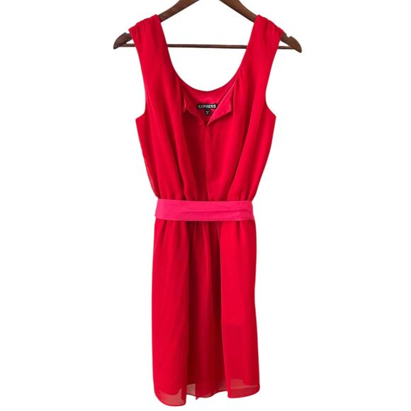 Express Red Sleeveless A-Line Mini Dress, Women's S, Formal Romantic Holiday - Picture 1 of 8